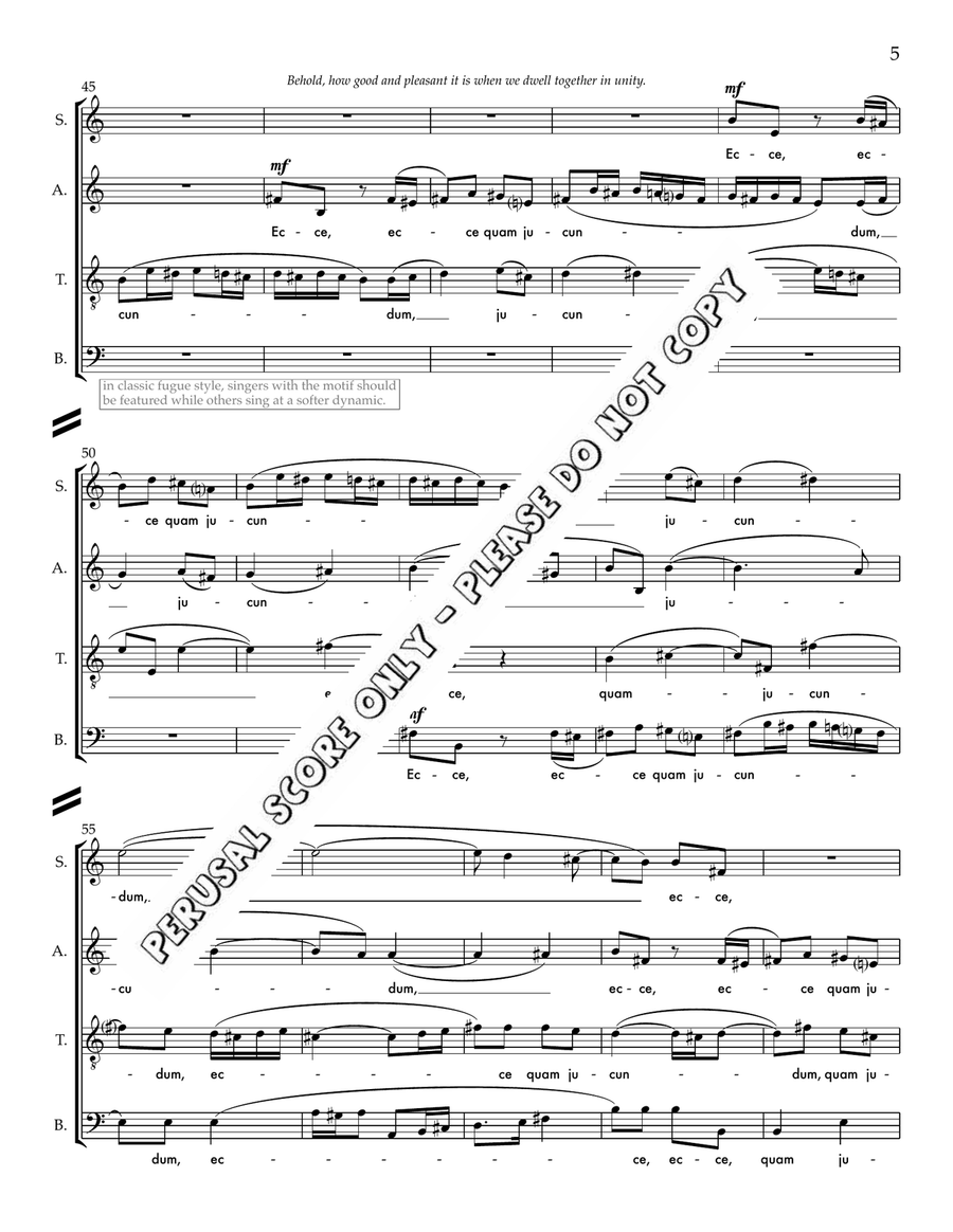 Ni De L’est, Ni De L’quest 4-Part scores gallery preview page 5