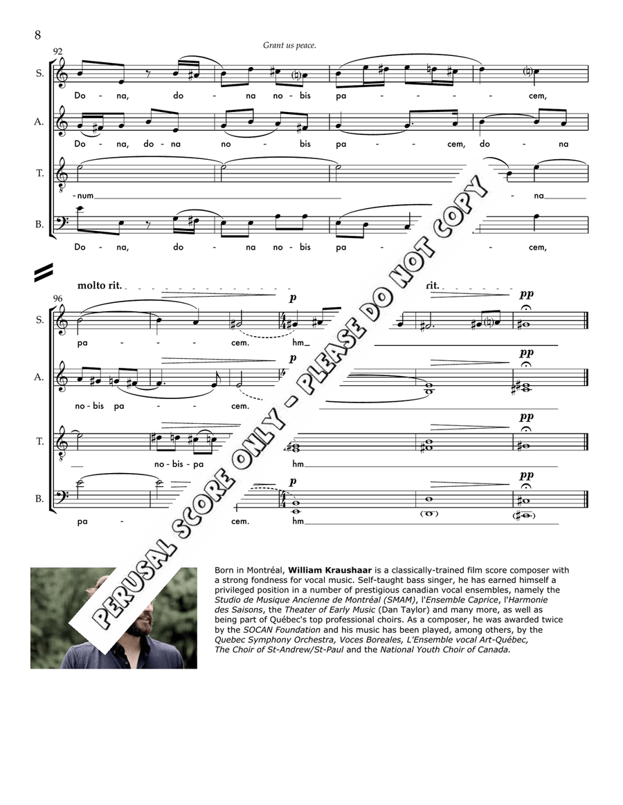 Ni De L’est, Ni De L’quest 4-Part scores gallery preview page 8