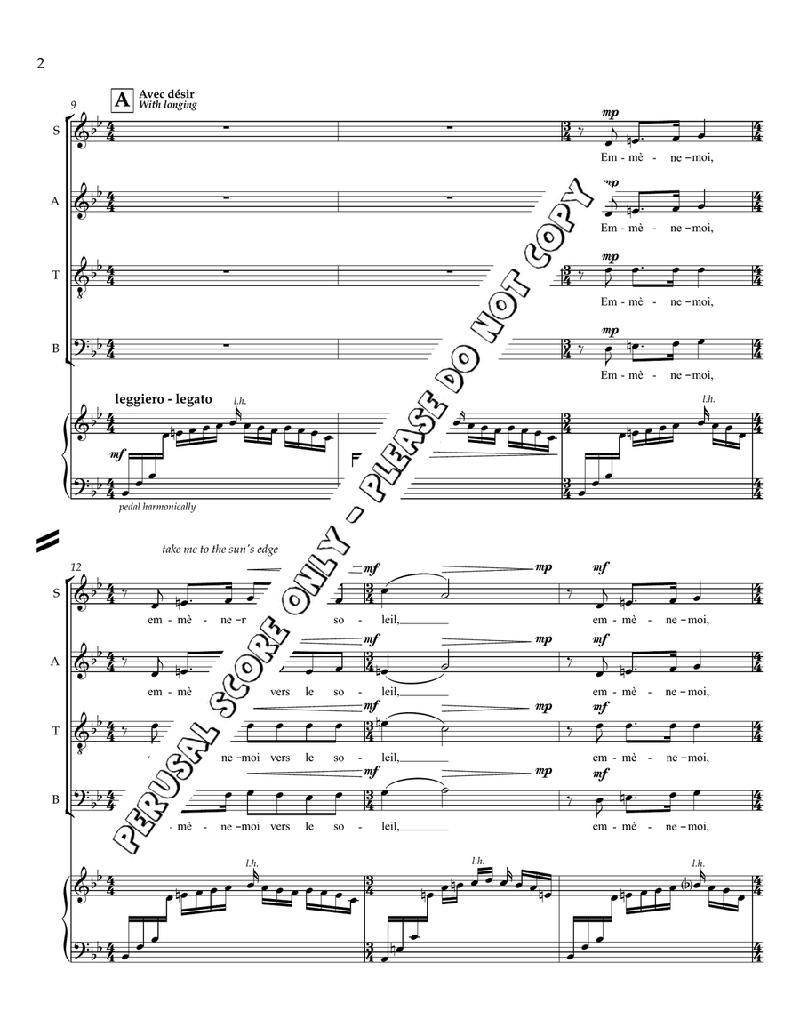 Emmène-Moi Emmène-Moi 4-Part scores gallery preview page 3