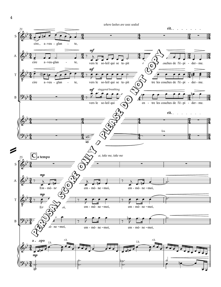 Emmène-Moi Emmène-Moi 4-Part scores gallery preview page 5