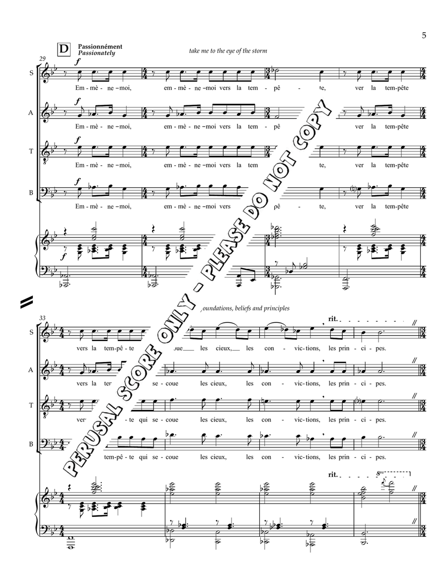 Emmène-Moi Emmène-Moi 4-Part scores gallery preview page 6