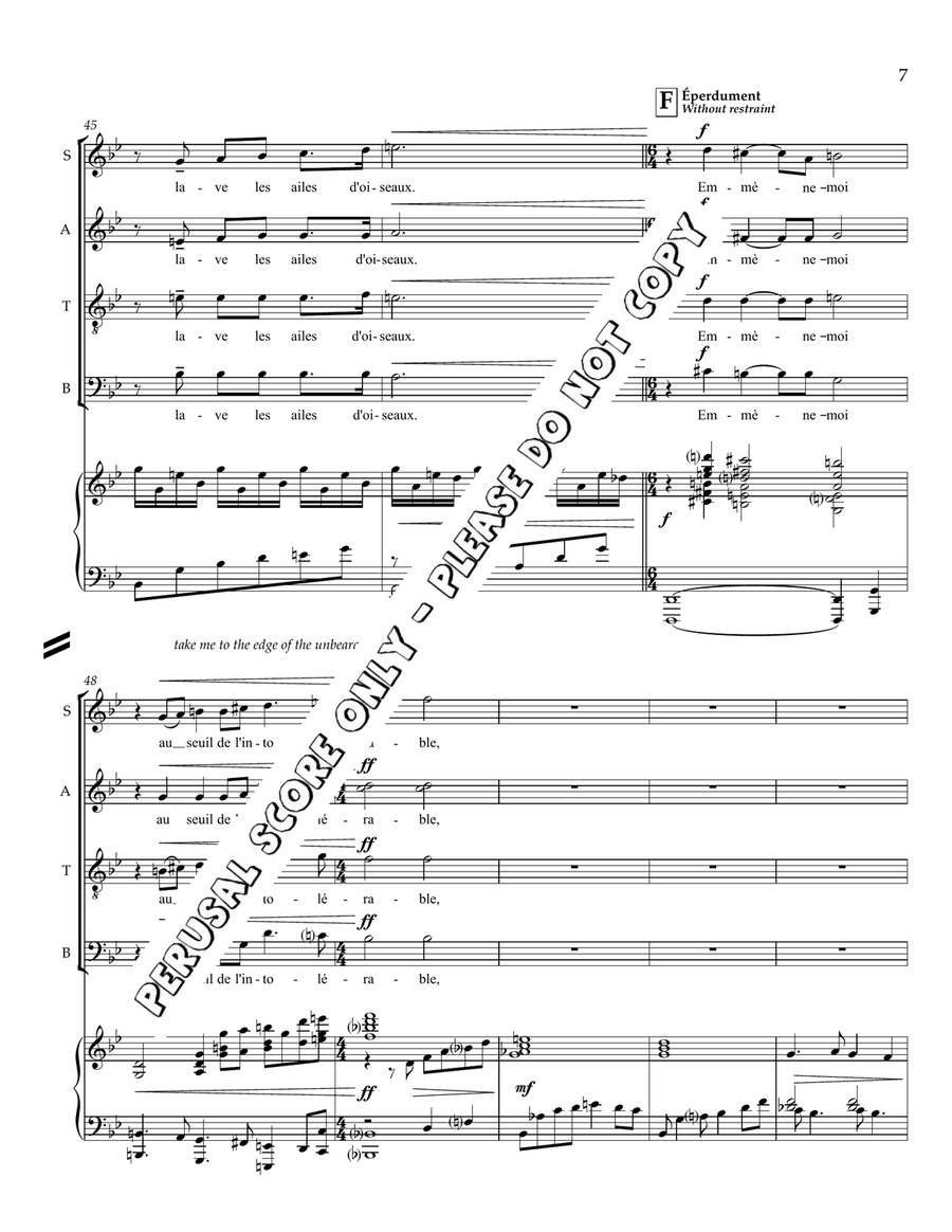 Emmène-Moi Emmène-Moi 4-Part scores gallery preview page 8