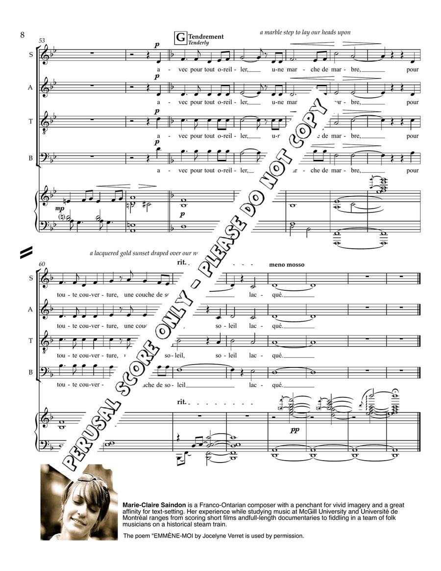 Emmène-Moi Emmène-Moi 4-Part scores gallery preview page 9
