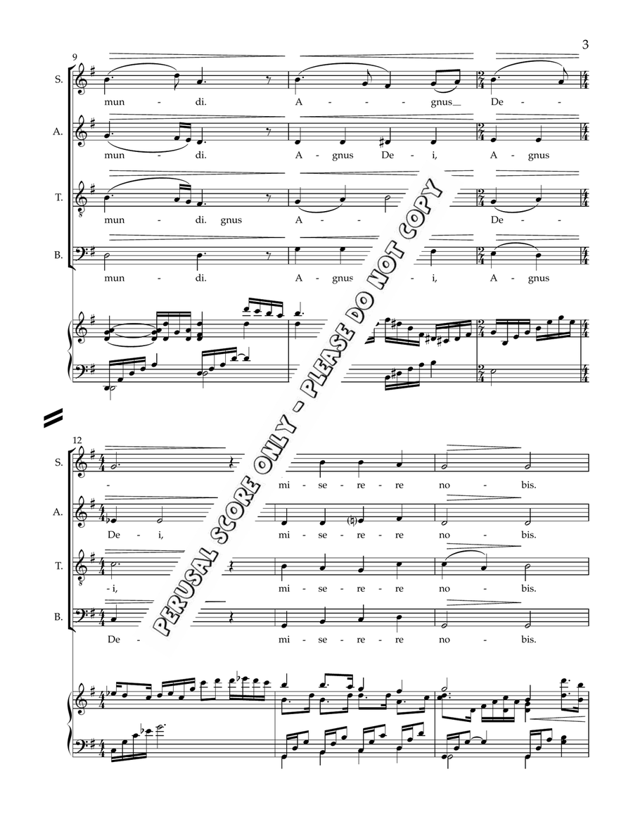 Agnus Dei Agnus Dei 4-Part scores gallery preview page 3