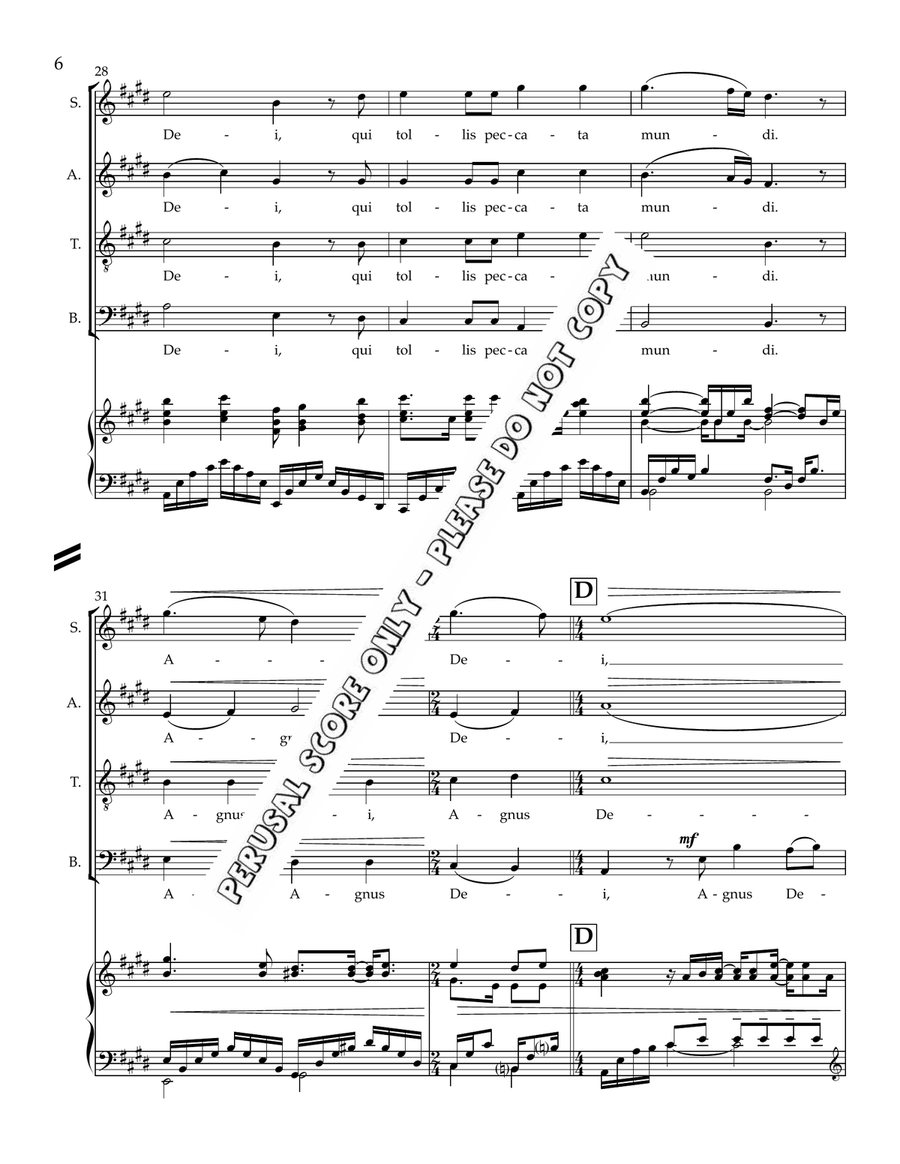 Agnus Dei Agnus Dei 4-Part scores gallery preview page 6
