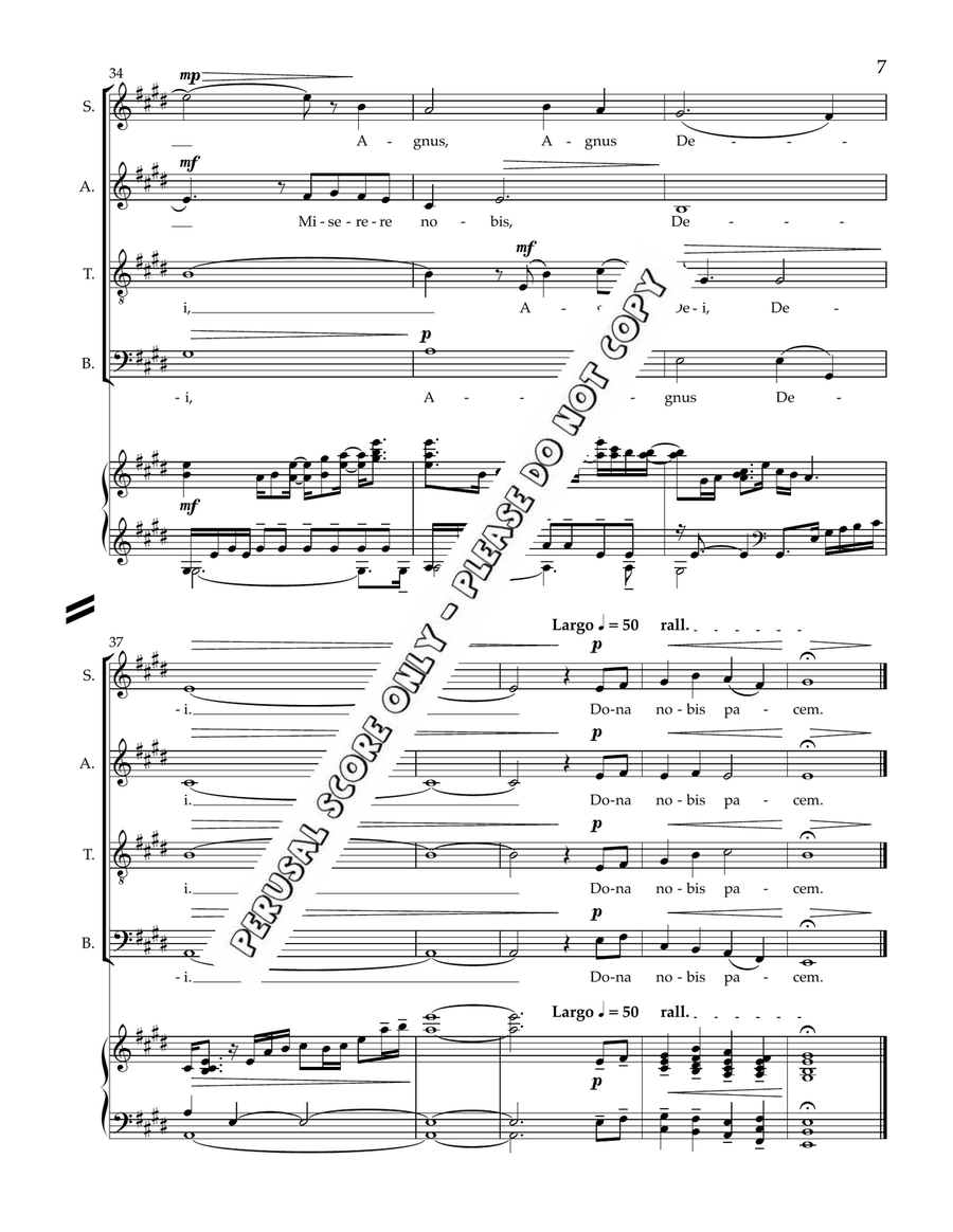 Agnus Dei Agnus Dei 4-Part scores gallery preview page 7