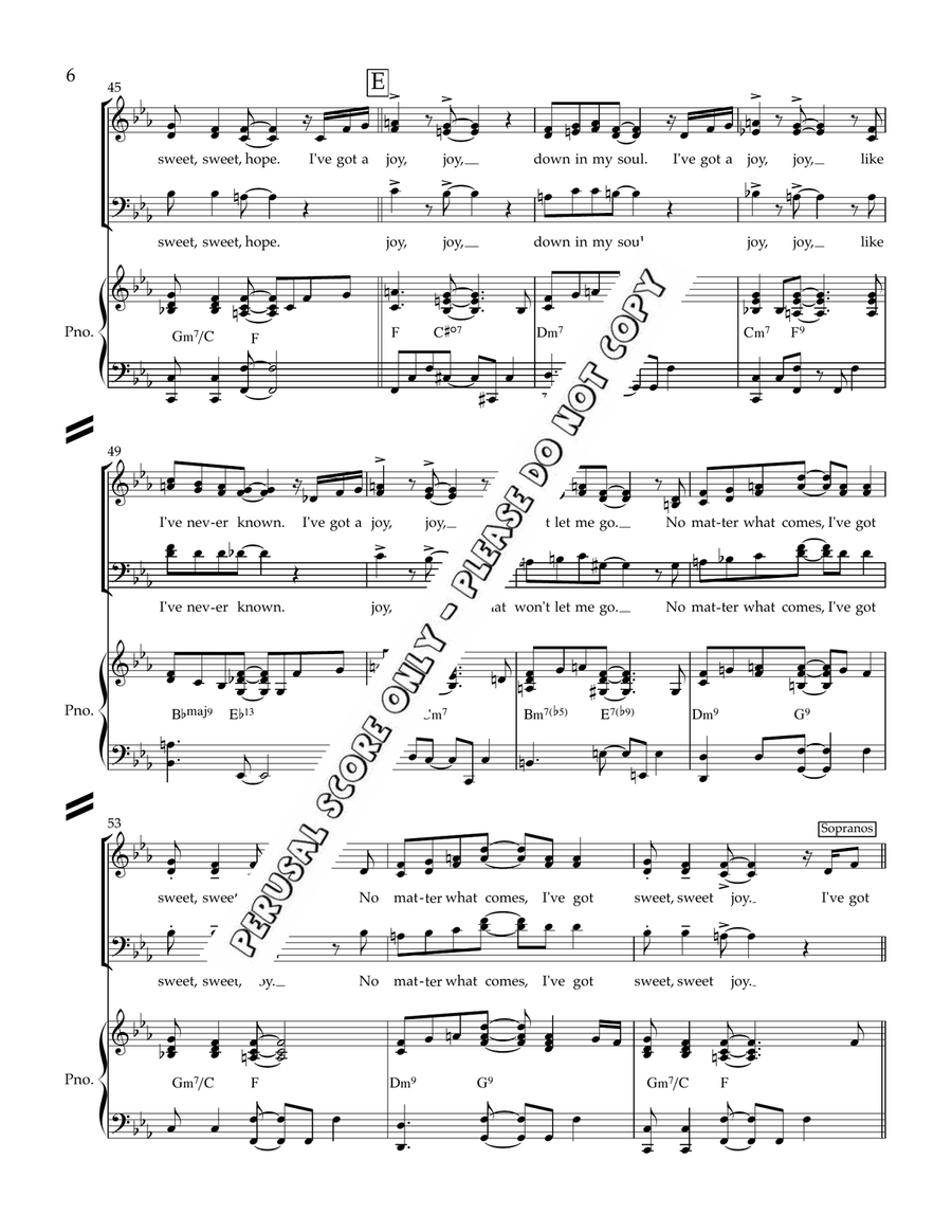 I’ve Got A Joy, Joy I’ve Got A Joy, Joy 4-Part scores gallery preview page 6