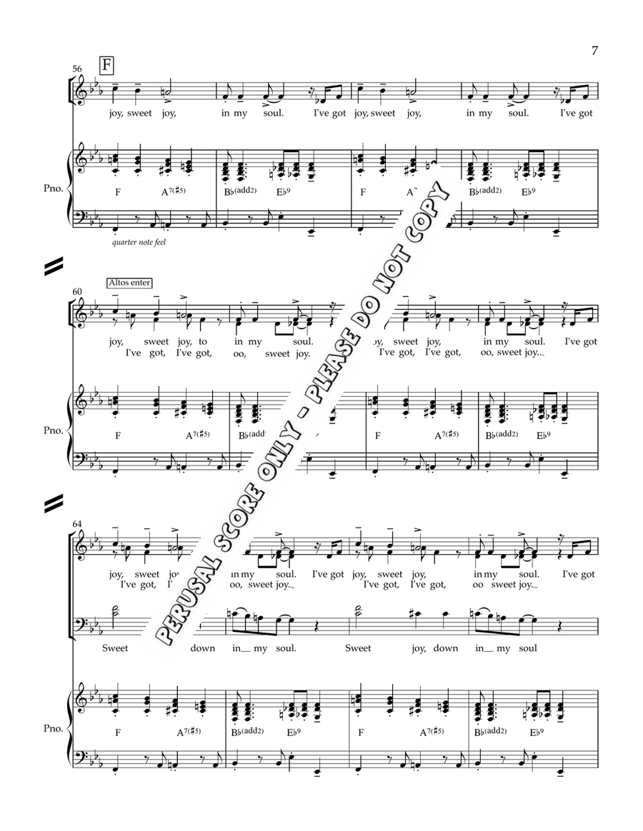 I’ve Got A Joy, Joy I’ve Got A Joy, Joy 4-Part scores gallery preview page 7
