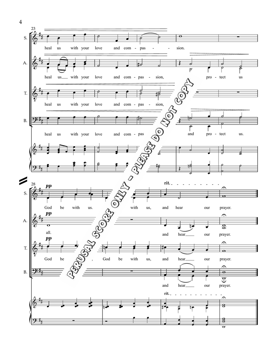 God Be With Us God Be With Us 4-Part scores gallery preview page 5