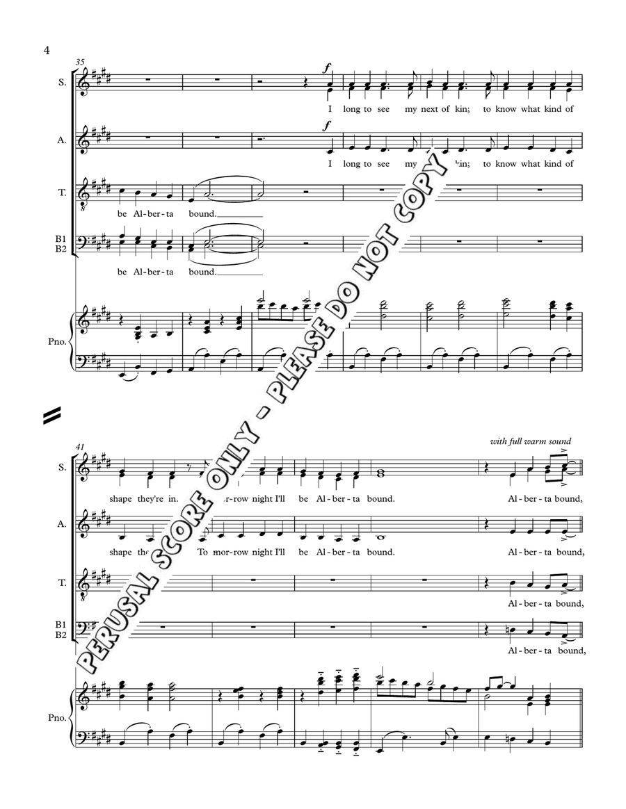 Alberta Bound Alberta Bound 4-Part scores gallery preview page 4