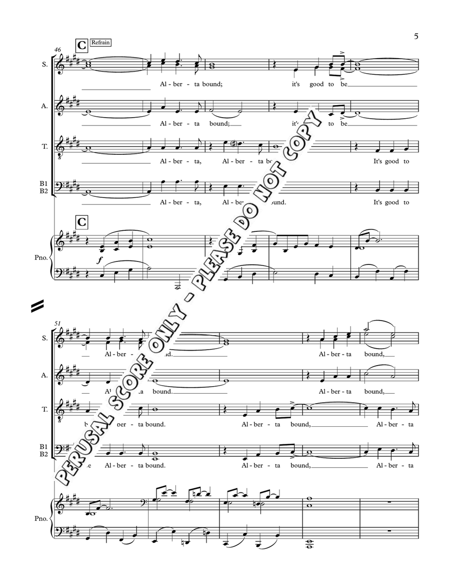 Alberta Bound Alberta Bound 4-Part scores gallery preview page 5