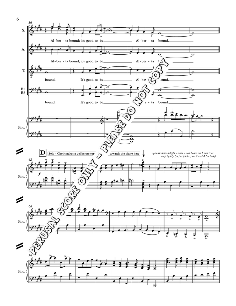 Alberta Bound Alberta Bound 4-Part scores gallery preview page 6