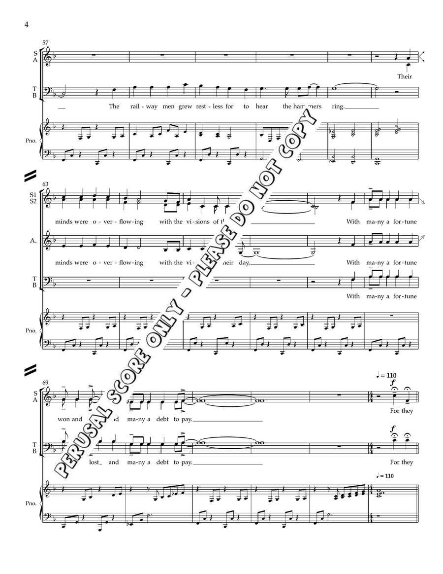 Canadian Railroad Trilogy 4-Part scores gallery preview page 5