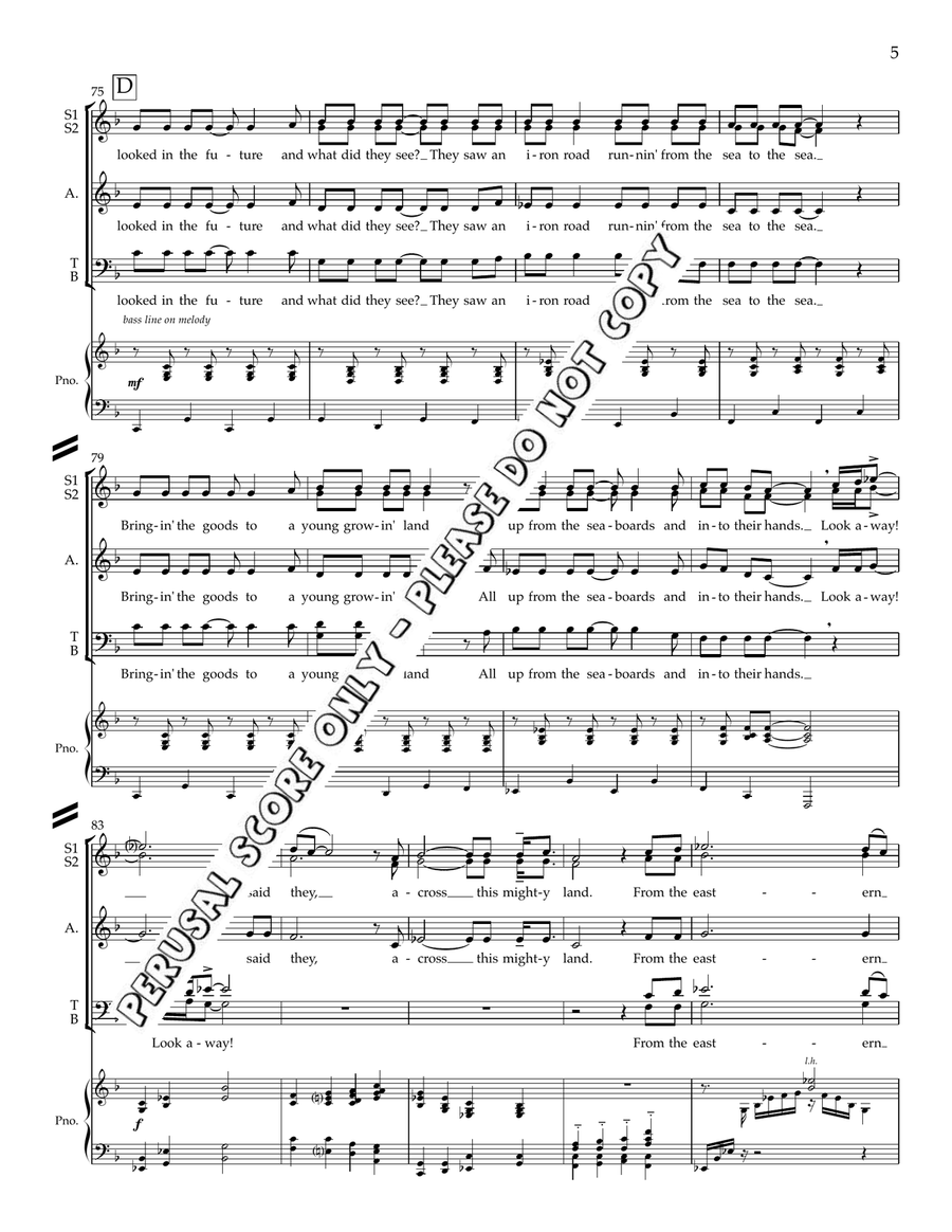 Canadian Railroad Trilogy 4-Part scores gallery preview page 6