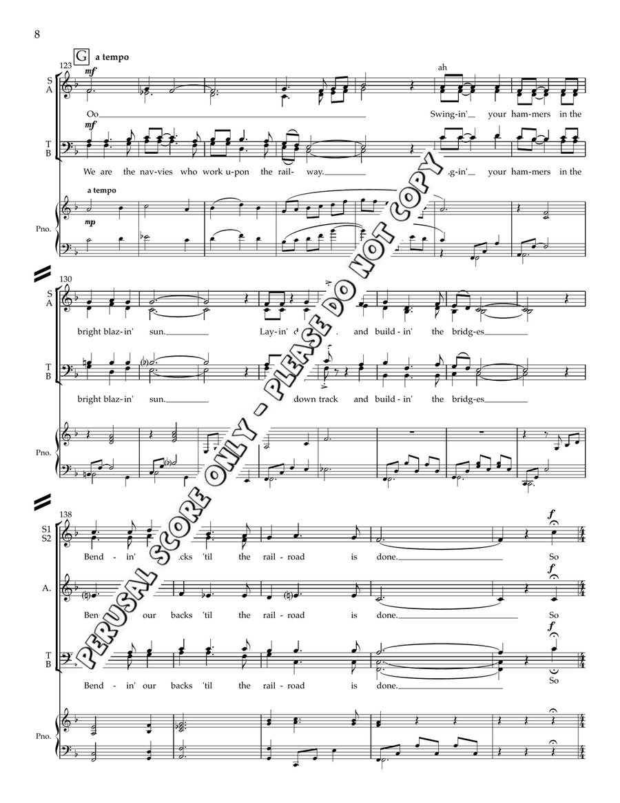Canadian Railroad Trilogy 4-Part scores gallery preview page 9