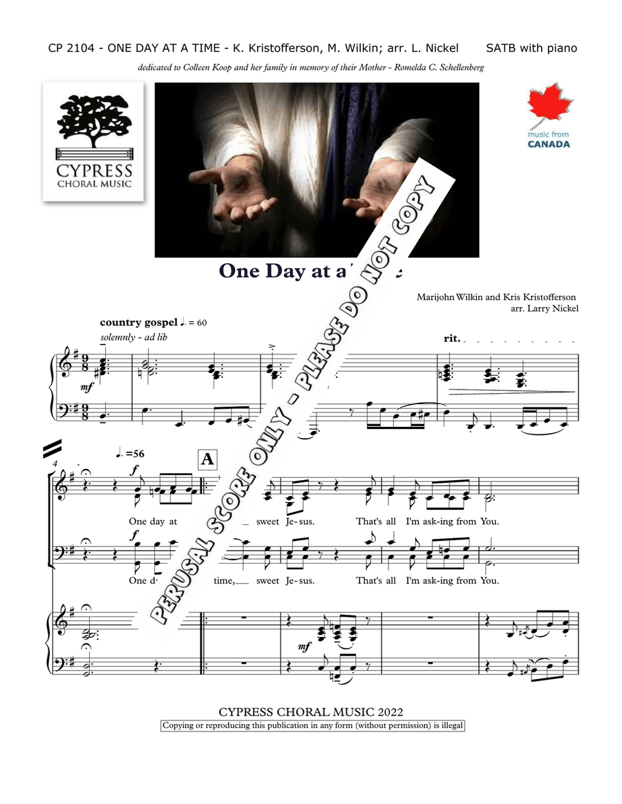 One Day At A Time One Day At A Time 4-Part scores gallery preview page 2
