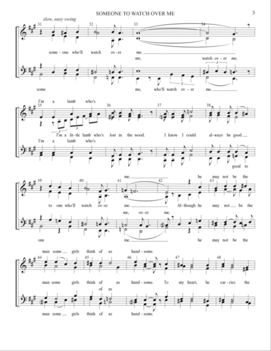Someone To Watch Over Me SSAA scores gallery preview page 3