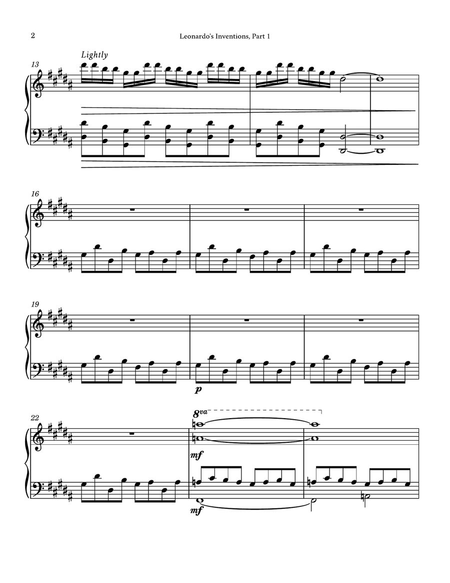 Leonardo S Inventions Part 1 Piano Solo scores gallery preview page 2