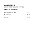 Canon in D (Trio for Trumpet, Cello and Piano) Trumpet Trio scores gallery preview page 4