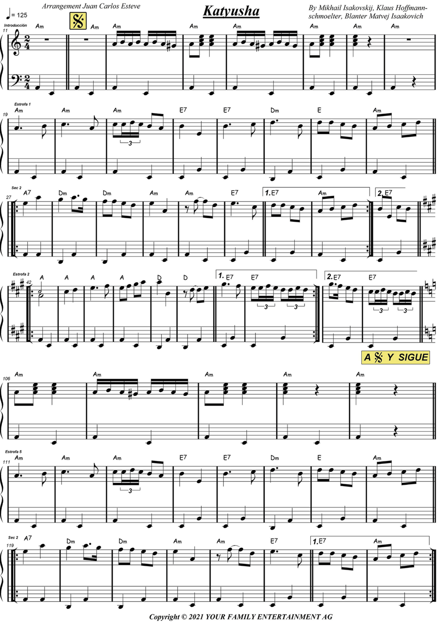 Katyusha Accordion scores gallery preview page 2