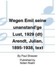 Wegen Emil seine unanständ'ge Lust, 1929 (dt) mini preview