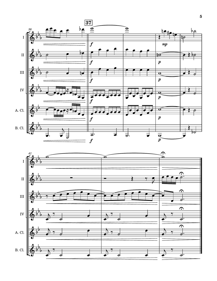With Every Breath I Take Clarinet Quintet scores gallery preview page 6