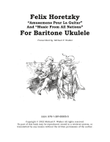 Felix Horetzky “Amusemens Pour La Guitar” And “Music From All Nations” For Baritone Ukulele
