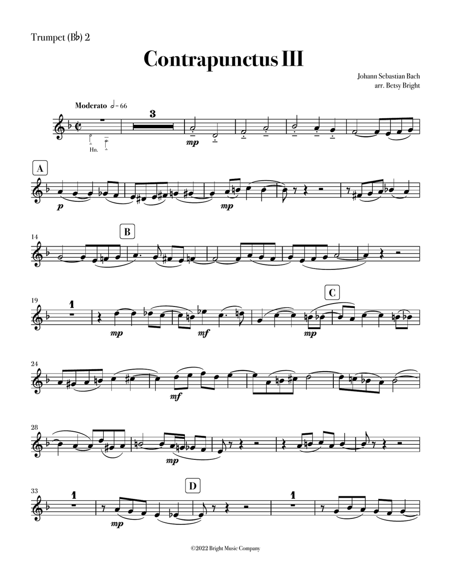 Contrapunctus III Brass Ensemble scores gallery preview page 4