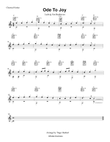 Ode To joy for classical guitar beginner