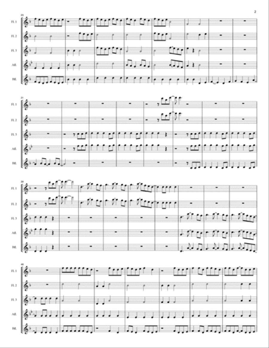 My Songs Know What You Did In The Dark (light Em Up) Woodwind Quintet scores gallery preview page 2