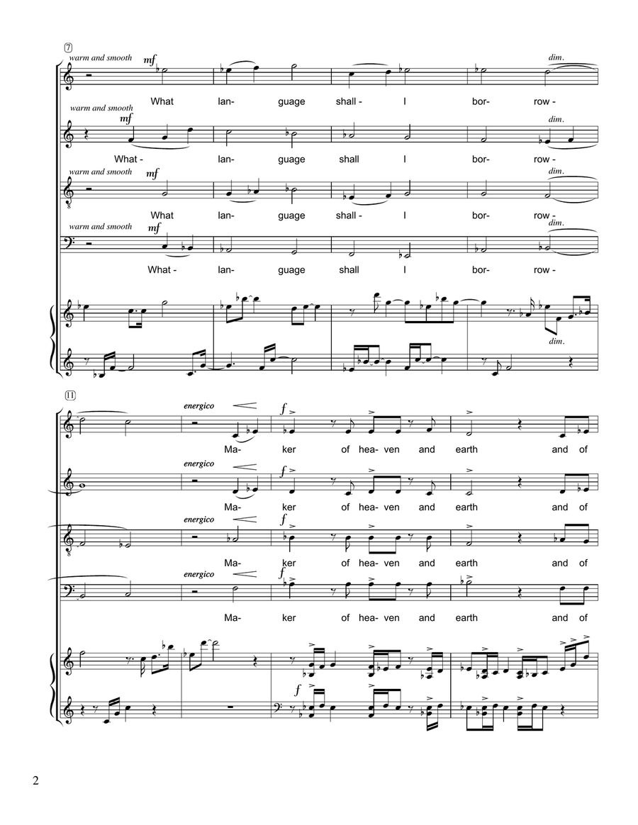 What Language Shall I Borrow? 4-Part scores gallery preview page 4