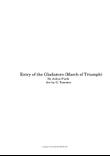 Entry Of The Gladiators - Score Only