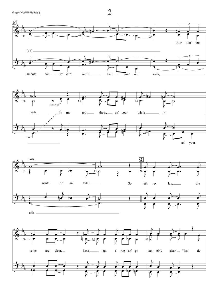 Steppin' Out With My Baby SSAA scores gallery preview page 2