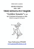 PURCELL: TRIO SONATA IN F MAJOR FOR 2 CLARINETS & BASSOON OR CELLO Z. 310