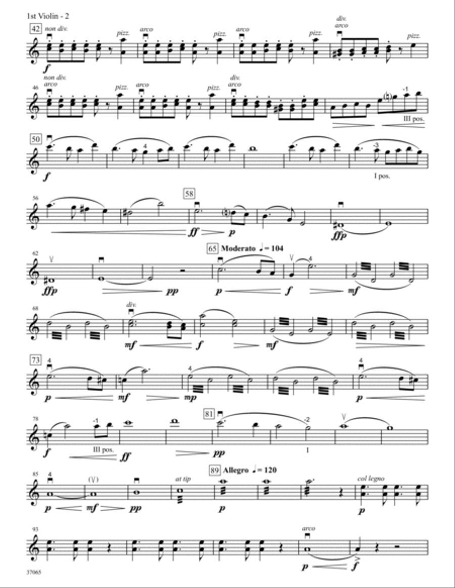 Arcopolis (City Of Bows) - 1st Violin Orchestra scores gallery preview page 2