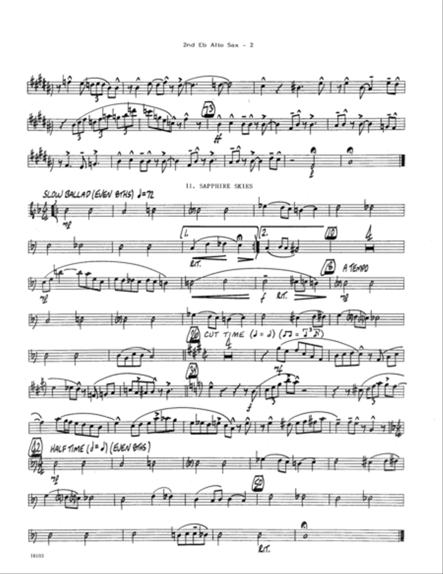 Miniature Jazz Suite #4 - 2nd Eb Alto Saxophone Alto Saxophone scores gallery preview page 2