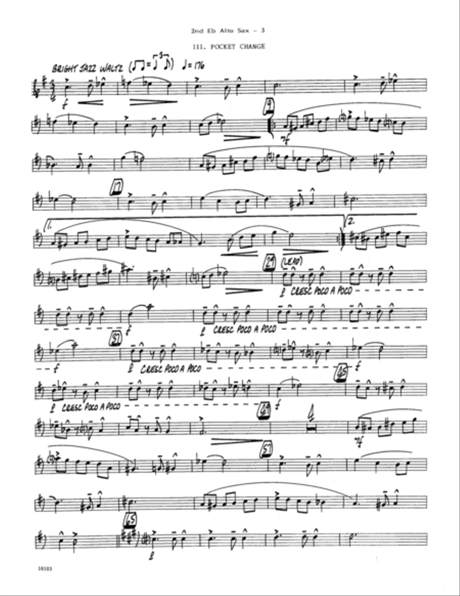 Miniature Jazz Suite #4 - 2nd Eb Alto Saxophone Alto Saxophone scores gallery preview page 3