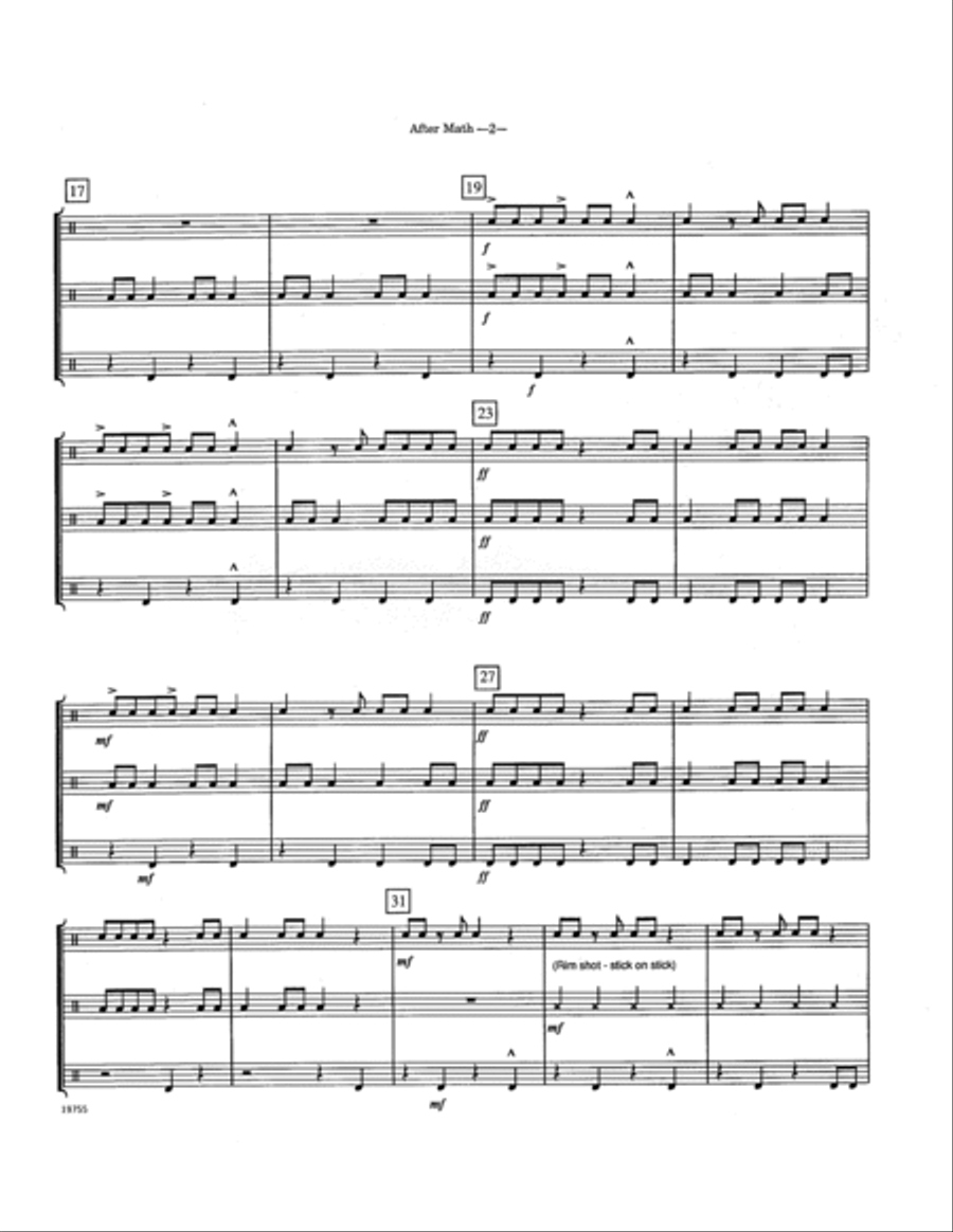 After Math - Full Score Percussion scores gallery preview page 2