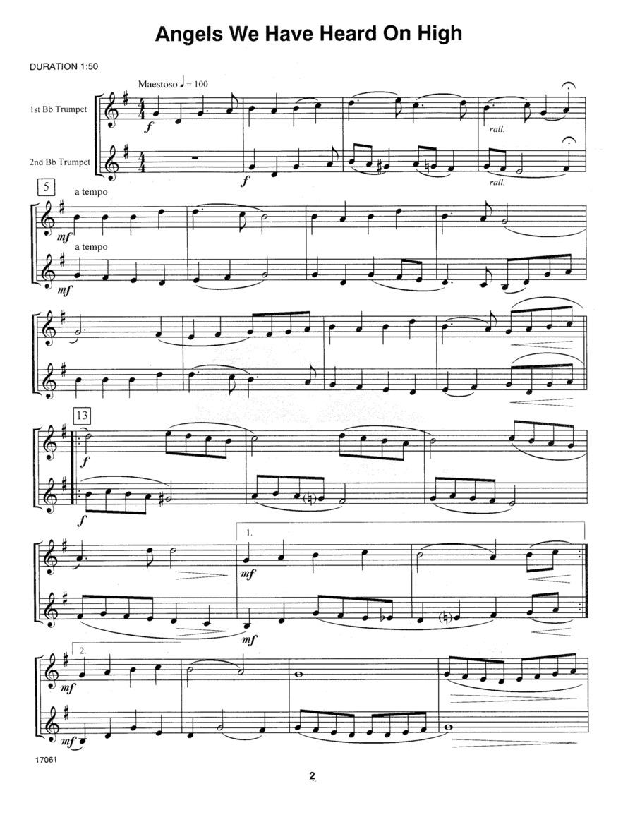 Christmas For Two, #2 Trumpet scores gallery preview page 1