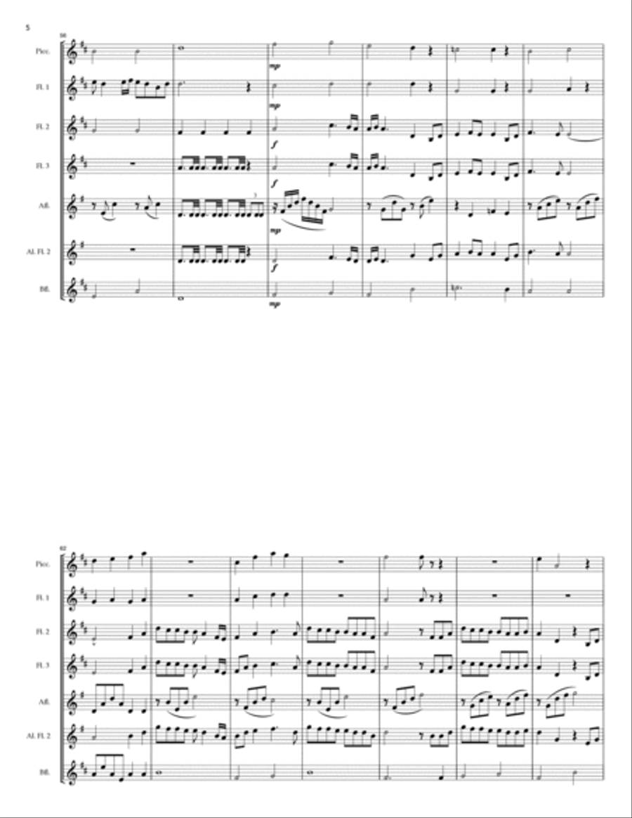 Colors Of The Wind Woodwind Ensemble scores gallery preview page 5