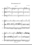 Divertimento in F 1 part - Score Only