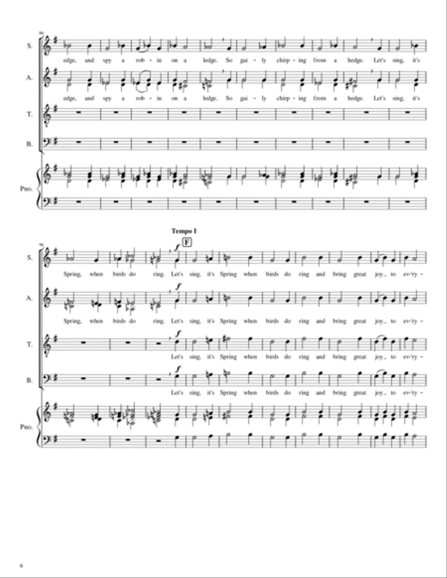 Let's sing, it's Spring! Divisi scores gallery preview page 6