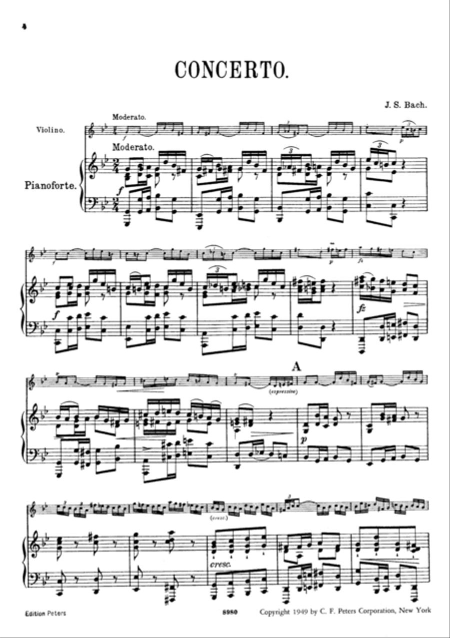 Bach Concerto in G minor, BWV 1056R Piano Method scores gallery preview page 2