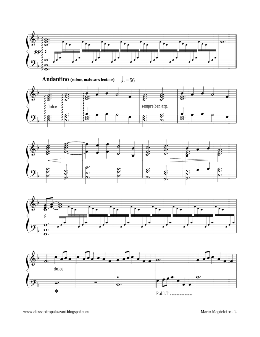 Marie-Magdeleine: la Magdaléenne a la fontaine - for LEVER HARP Celtic Harp scores gallery preview page 5