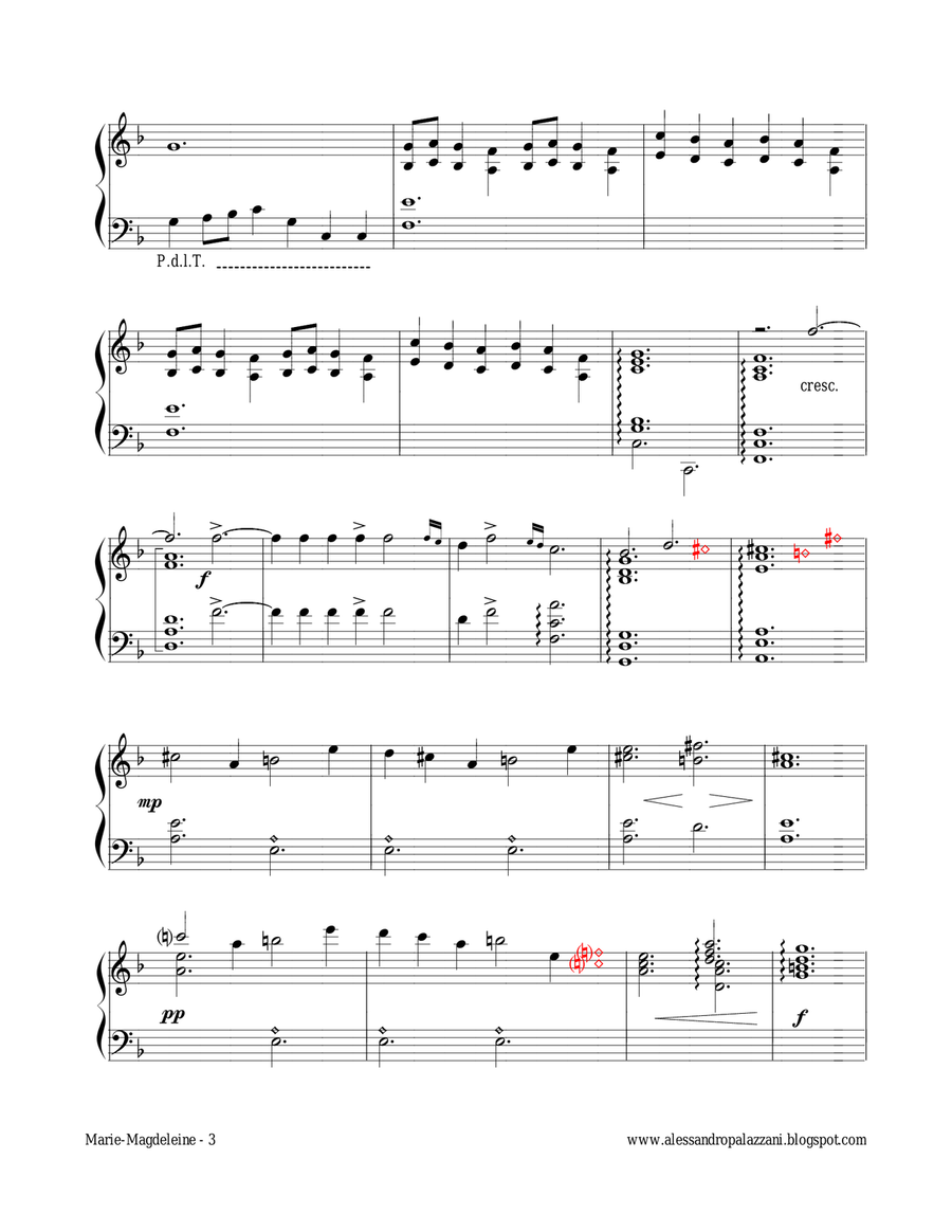 Marie-Magdeleine: la Magdaléenne a la fontaine - for LEVER HARP Celtic Harp scores gallery preview page 6