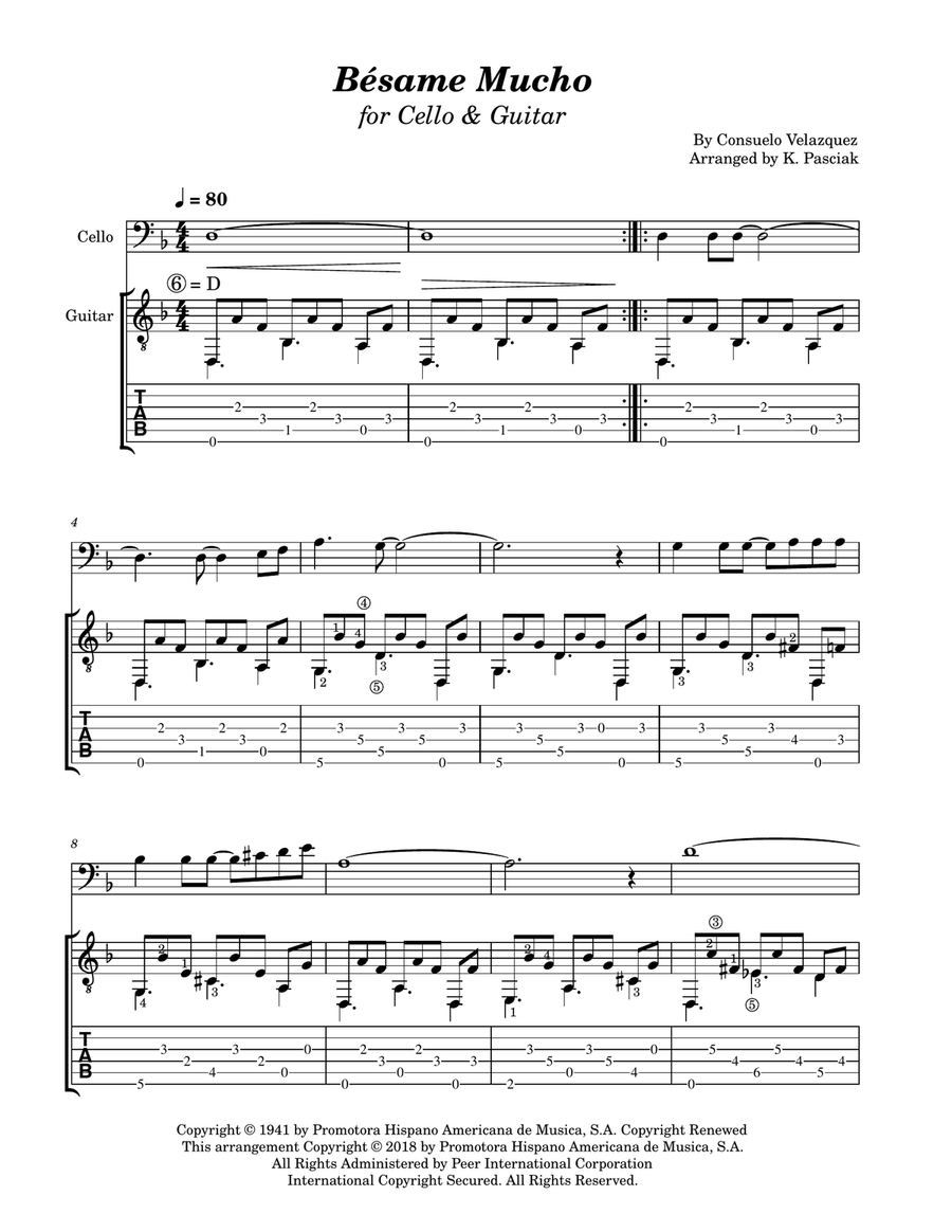 Bésame Mucho Bésame Mucho String Duet scores gallery preview page 3