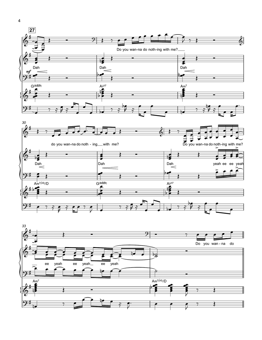 Do You Wanna Do Nothing With Me? Choir scores gallery preview page 4