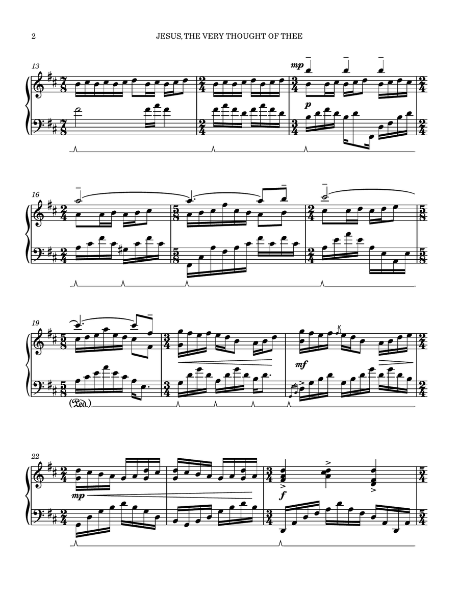Jesus, The Very Thought of Thee Piano Solo scores gallery preview page 2