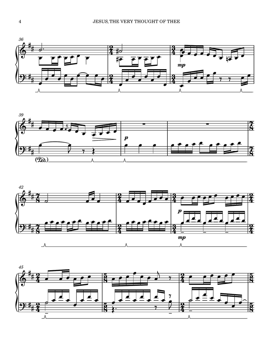 Jesus, The Very Thought of Thee Piano Solo scores gallery preview page 4