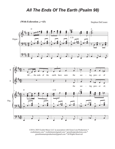 All The Ends Of The Earth (Psalm 98) (Vocal Trio - (SAB)